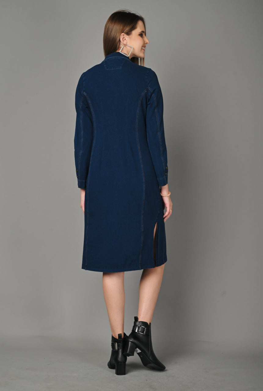 Denim Indigo Stretch Classic Stitch Dress