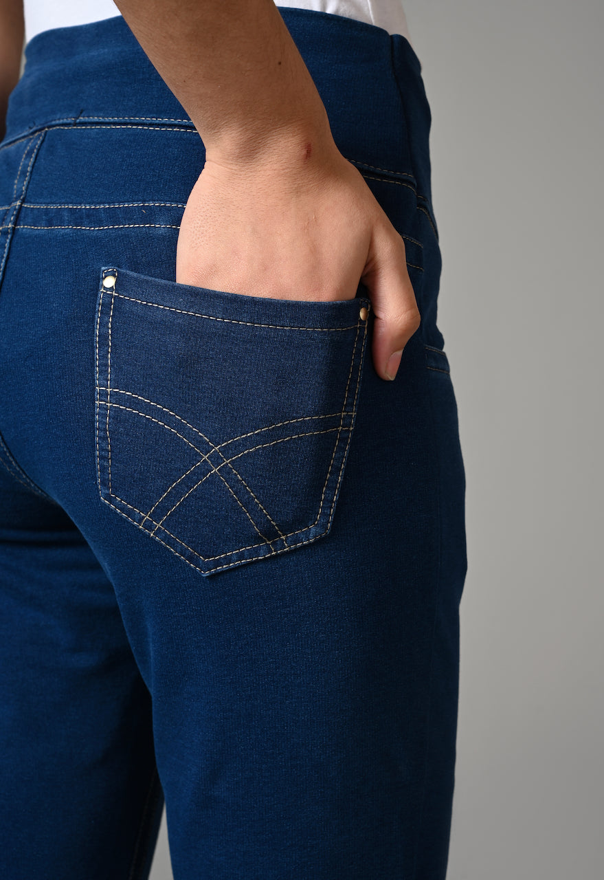 Denim Indigo Stretch Gentle Bootcut Jeans