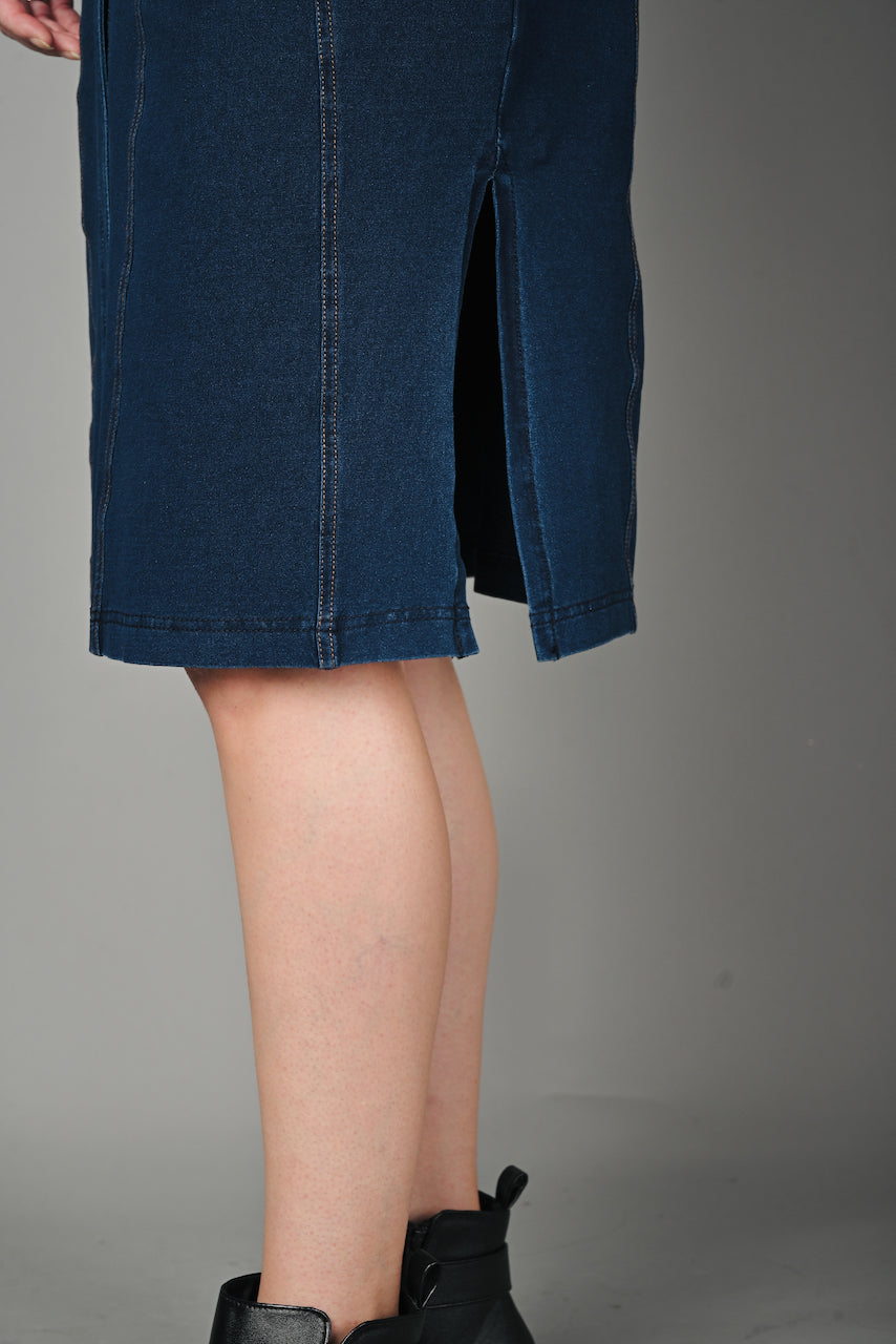 Denim Indigo Stretch Classic Stitch Dress