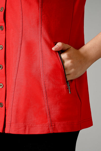 Red Jacket Sleeveless