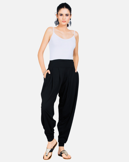 Black Stretch Dhoti Salwar (Indian Trouser)
