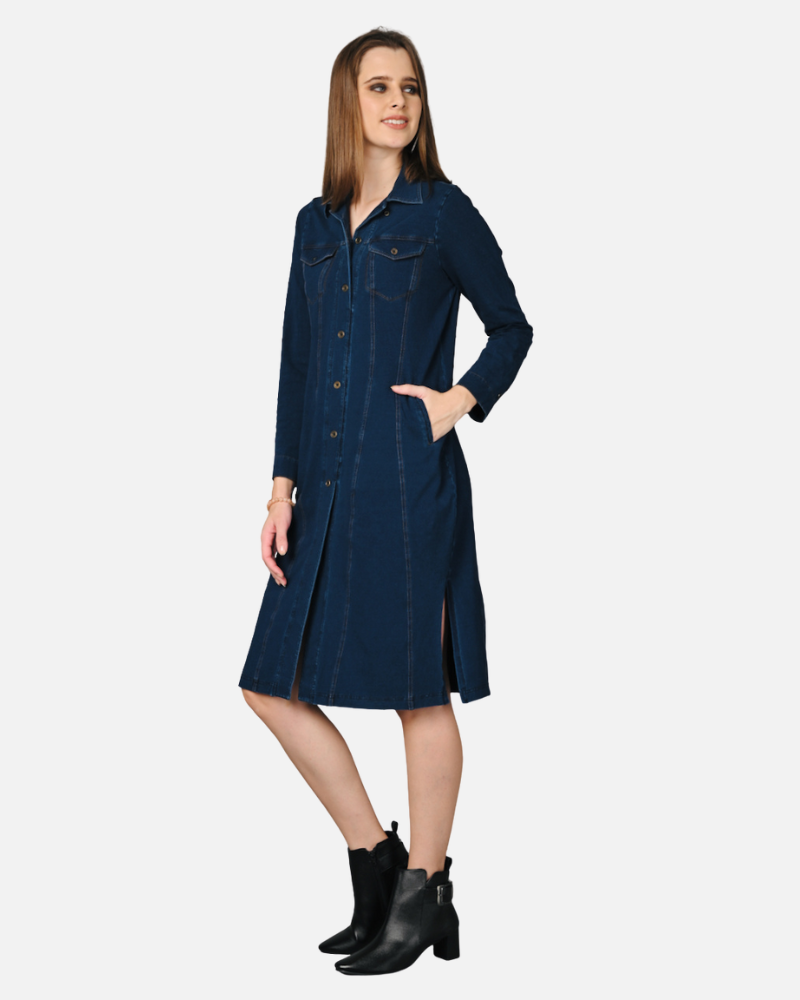 Denim Indigo Stretch Classic Stitch Dress