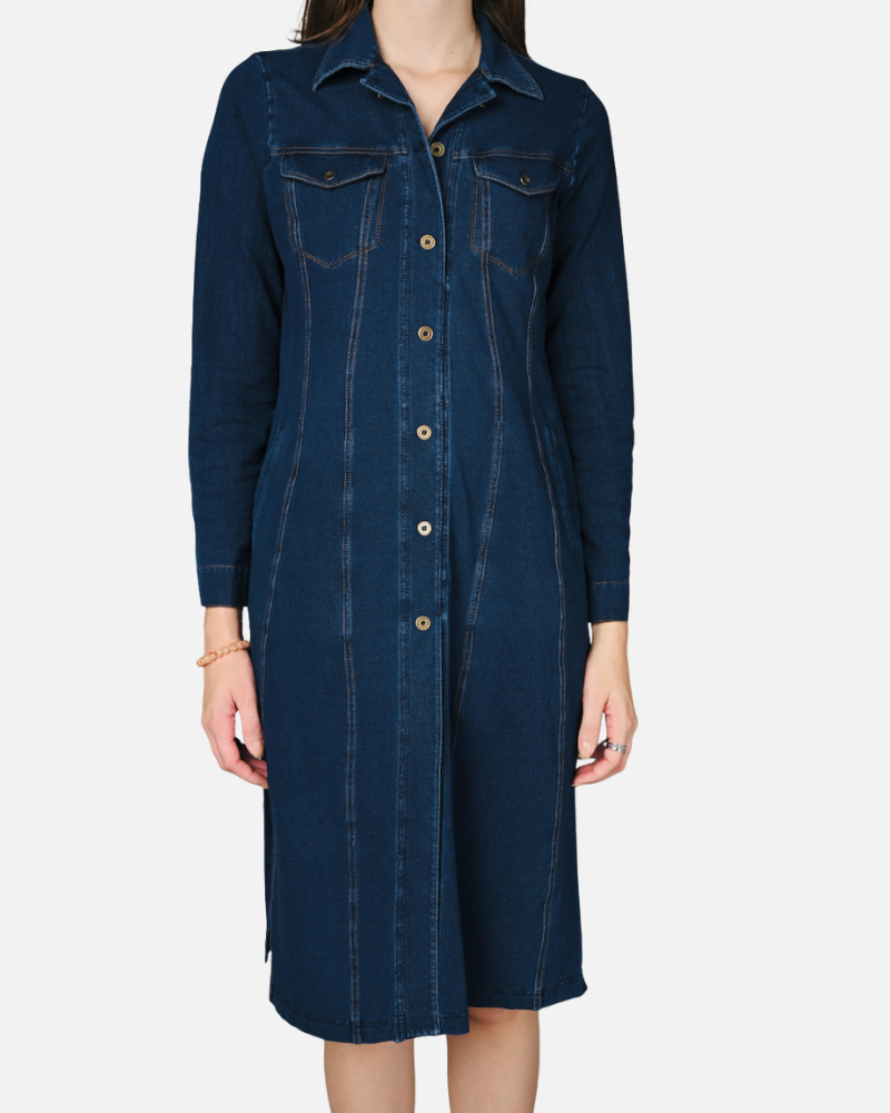 Denim Indigo Stretch Classic Stitch Dress