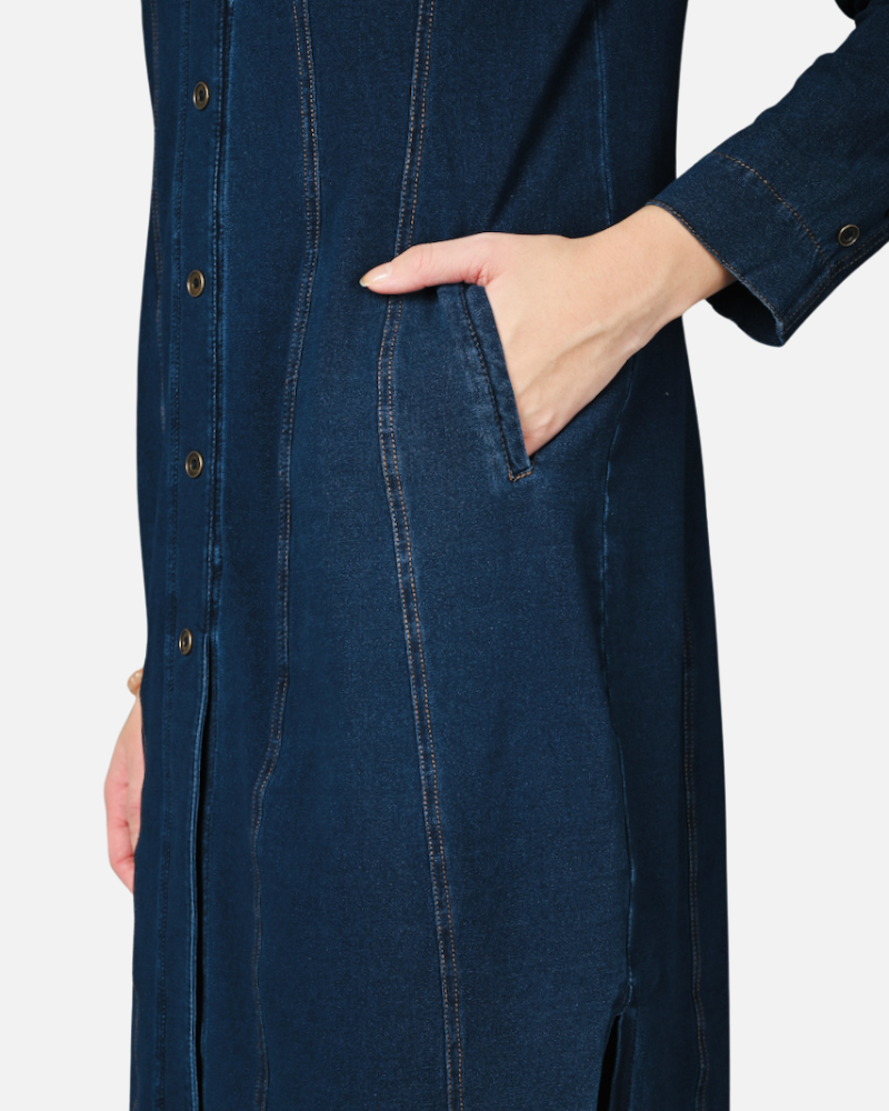 Denim Indigo Stretch Classic Stitch Dress