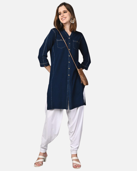 Indigo Stretch Denim Tunic