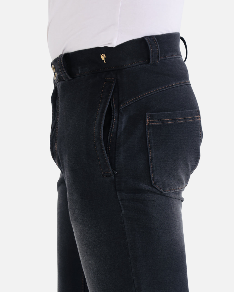 Men’s Charcoal Black Stretch Denim Jeans