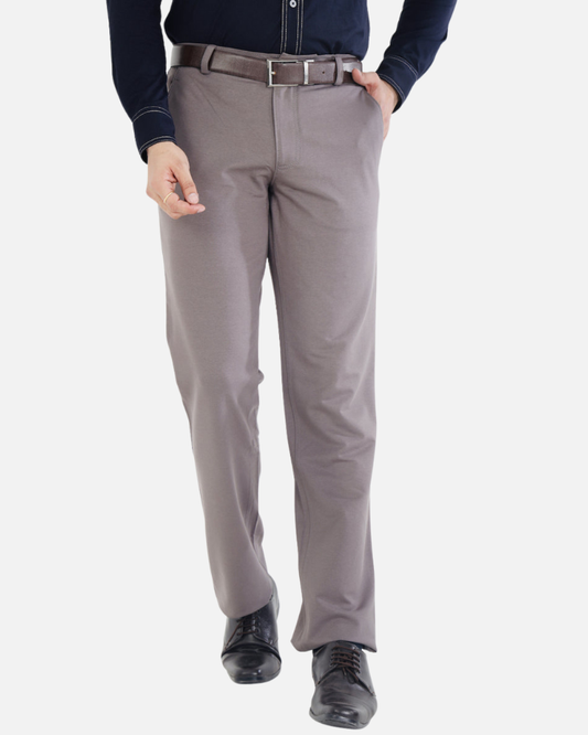 Men’s Dark Grey Stretch Cotton Rich Golf Formal Pants