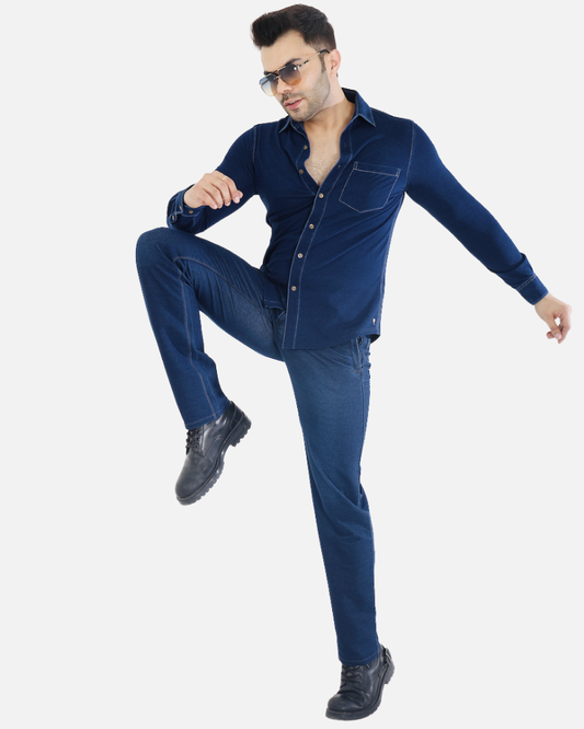 Men’s Stretch Denim Indigo Jeans