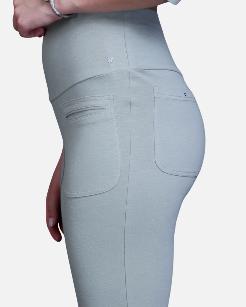 Mint Green Stretch Cotton Pant