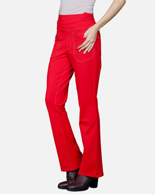 Red Stretch Pants