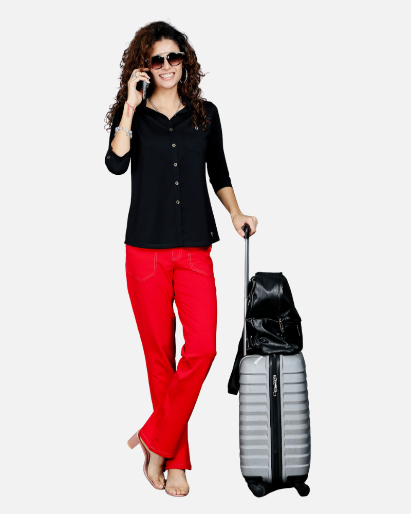 Red Stretch Pants
