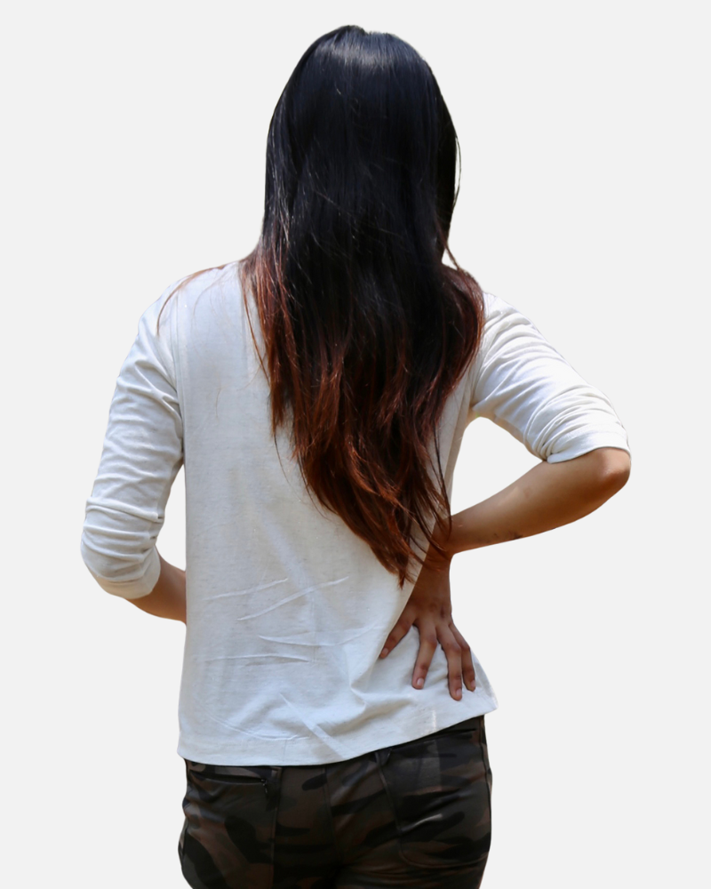 White Silver Woven Stretch Shirt