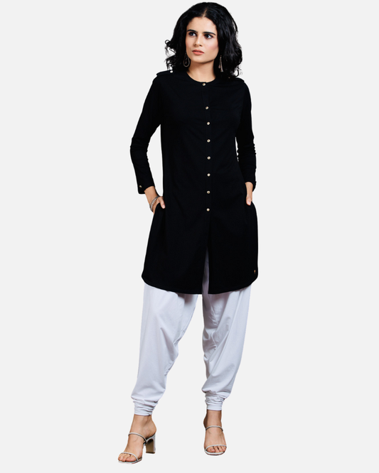 White Stretch Dhoti Salwar (Indian Trouser)