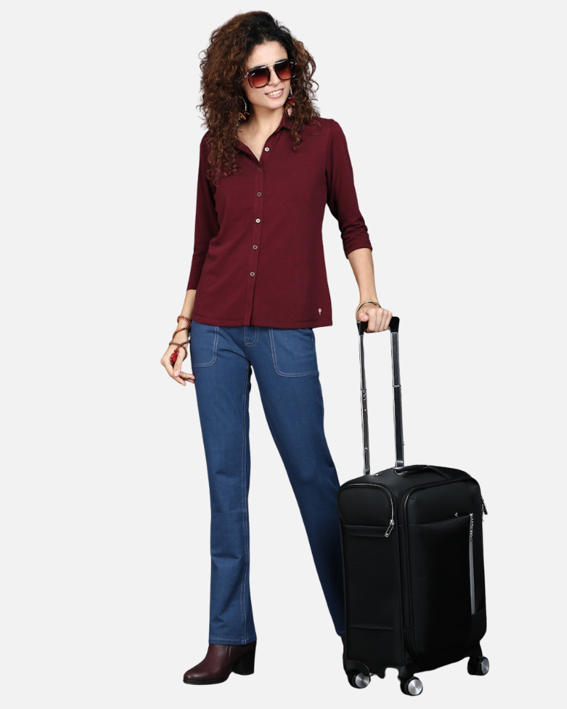 Wine Stretch Shirt