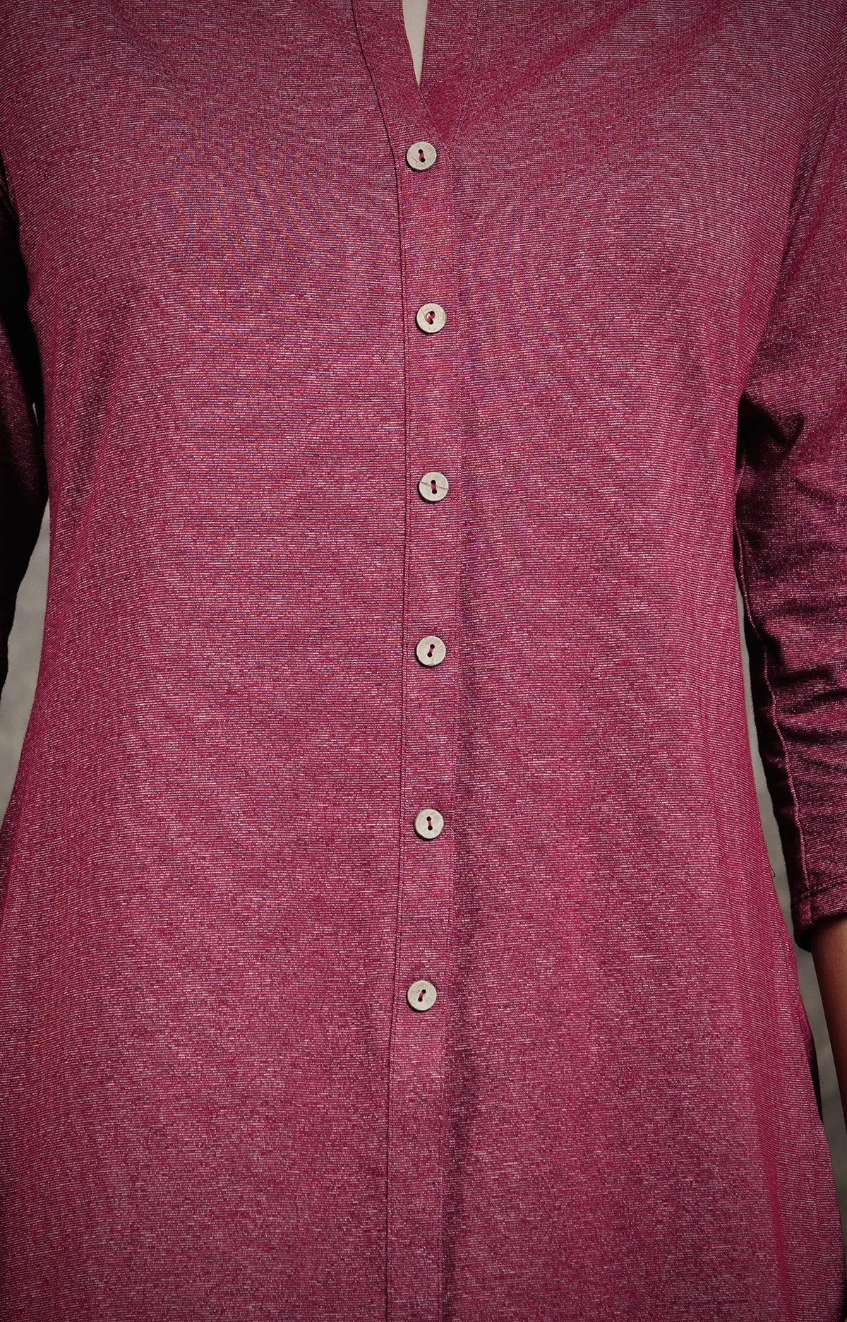 Gloss Maroon Long Kurta Top