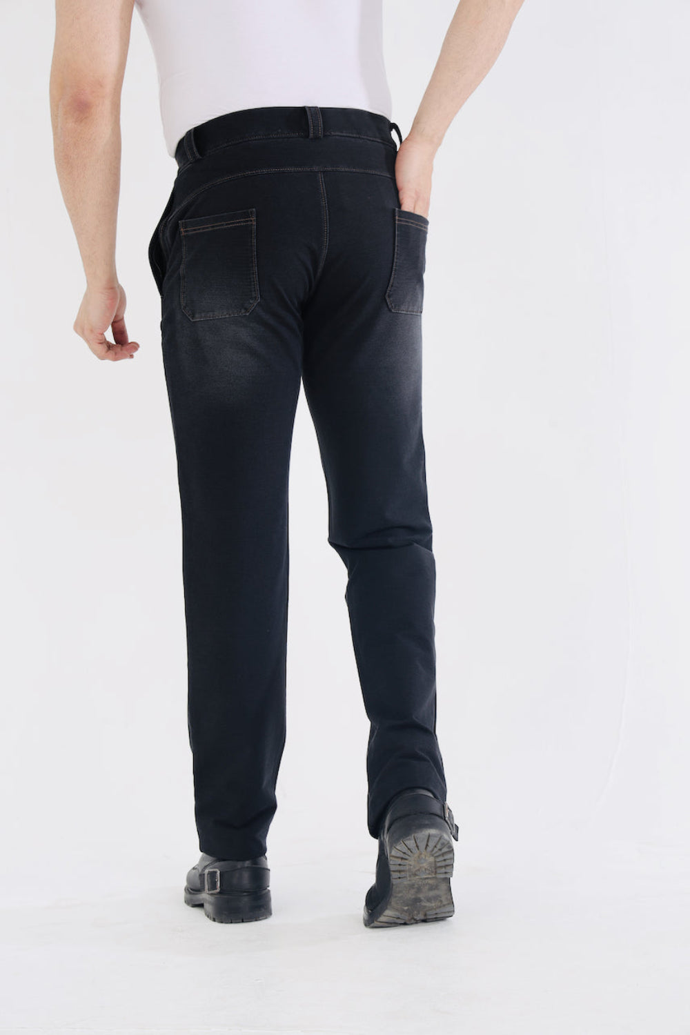 Men’s Charcoal Black Stretch Denim Jeans