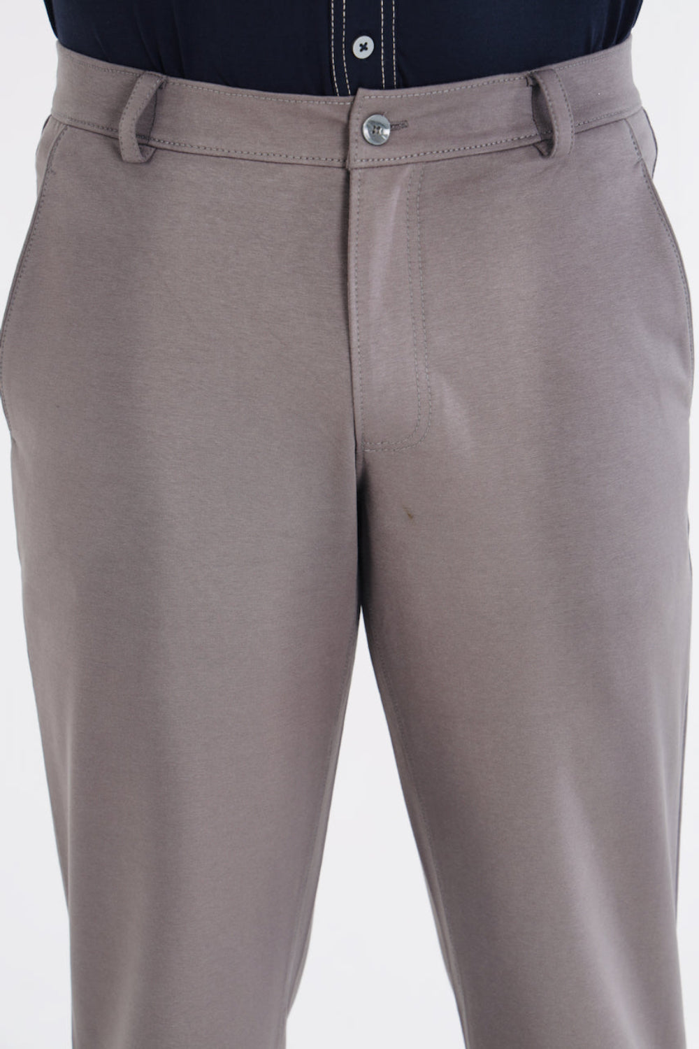 Men’s Dark Grey Stretch Cotton Rich Golf Formal Pants