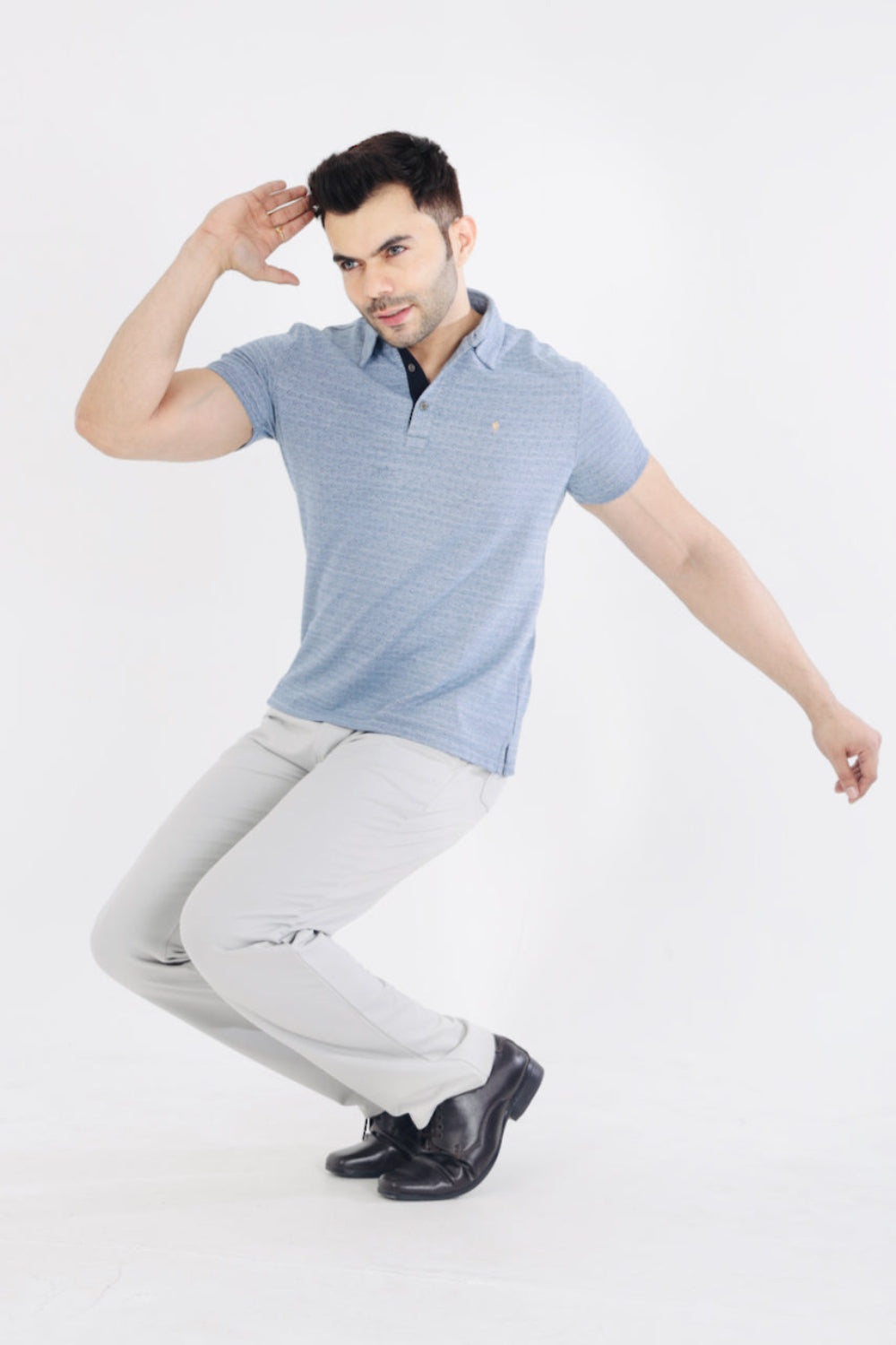 Men’s Silver Grey Stretch Golf Pants