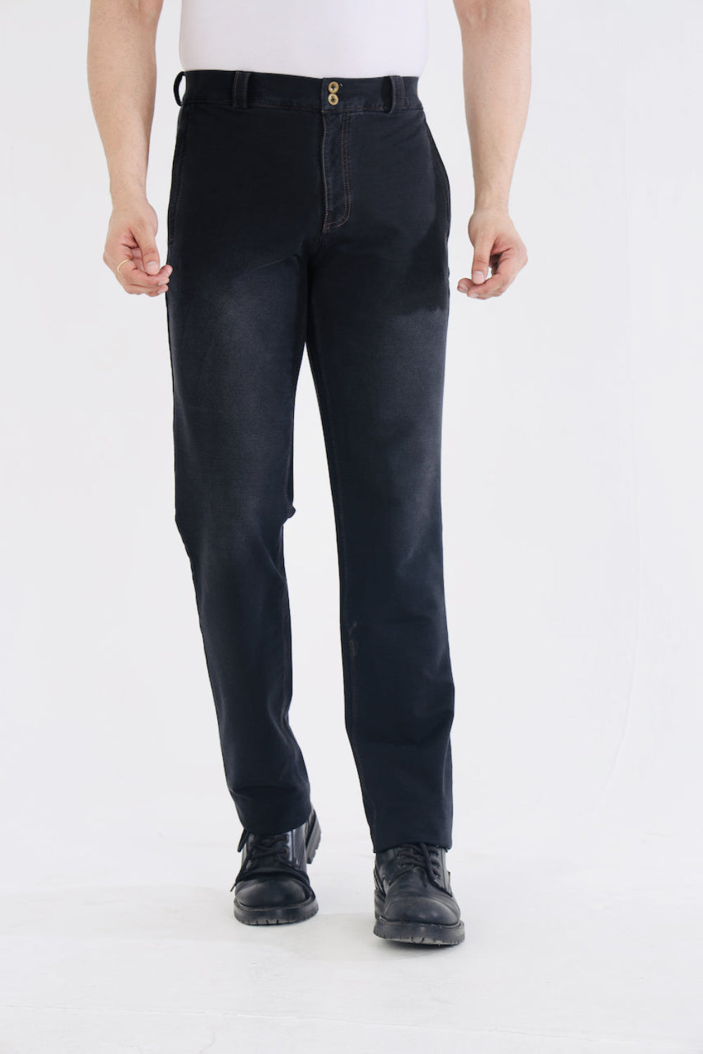 Men’s Charcoal Black Stretch Denim Jeans