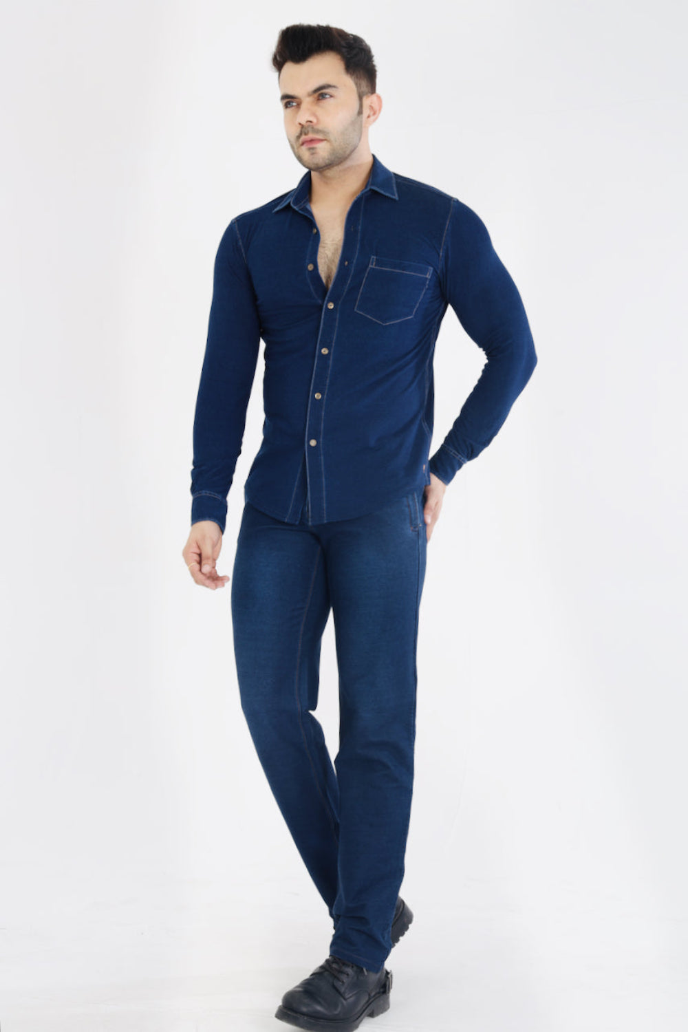 Men’s Stretch Denim Indigo Jeans