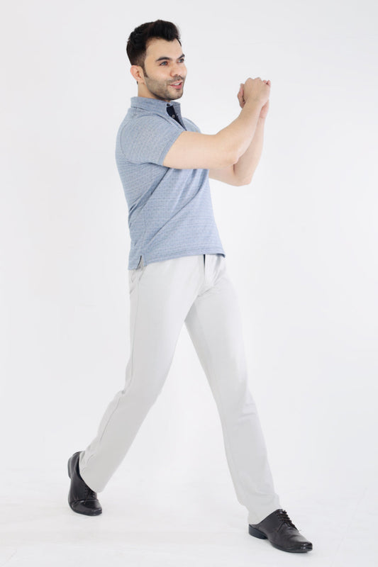 Men’s Silver Grey Stretch Golf Pants