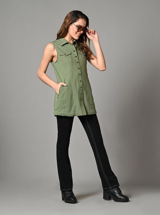 New Jeans - Stitch Solid Cotton Black Stretch Pants