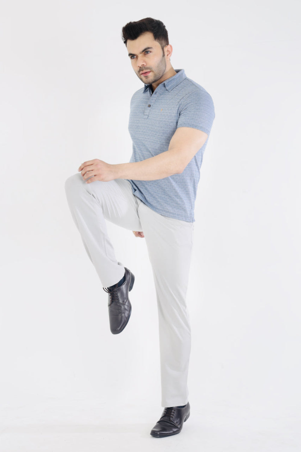 Men’s Silver Grey Stretch Golf Pants