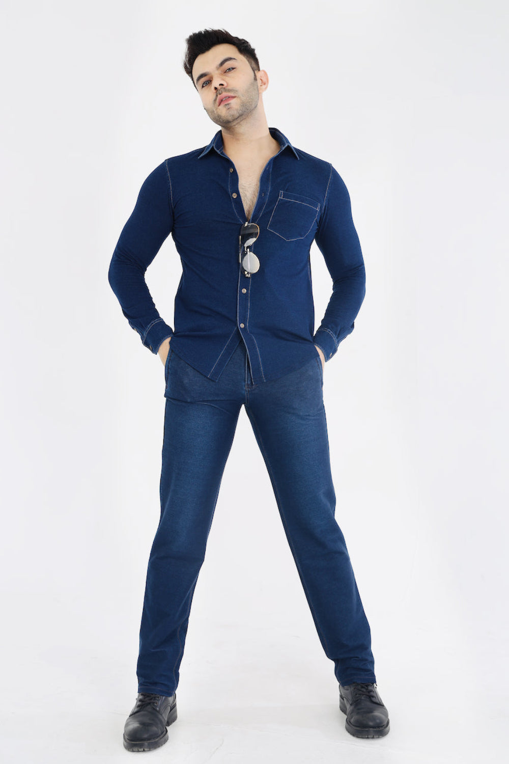 Men’s Stretch Denim Indigo Jeans