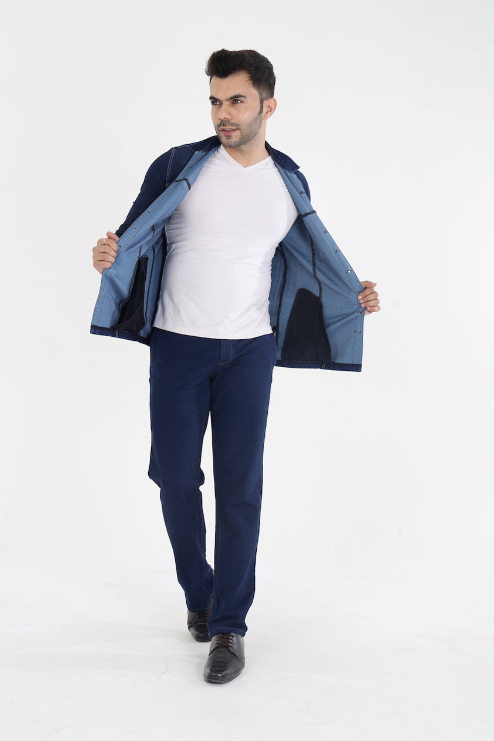 Men’s Classic Stretch Denim Indigo Jacket
