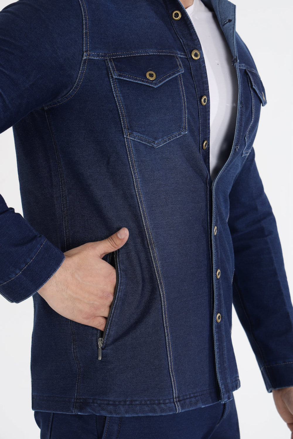 Men’s Classic Stretch Denim Indigo Jacket
