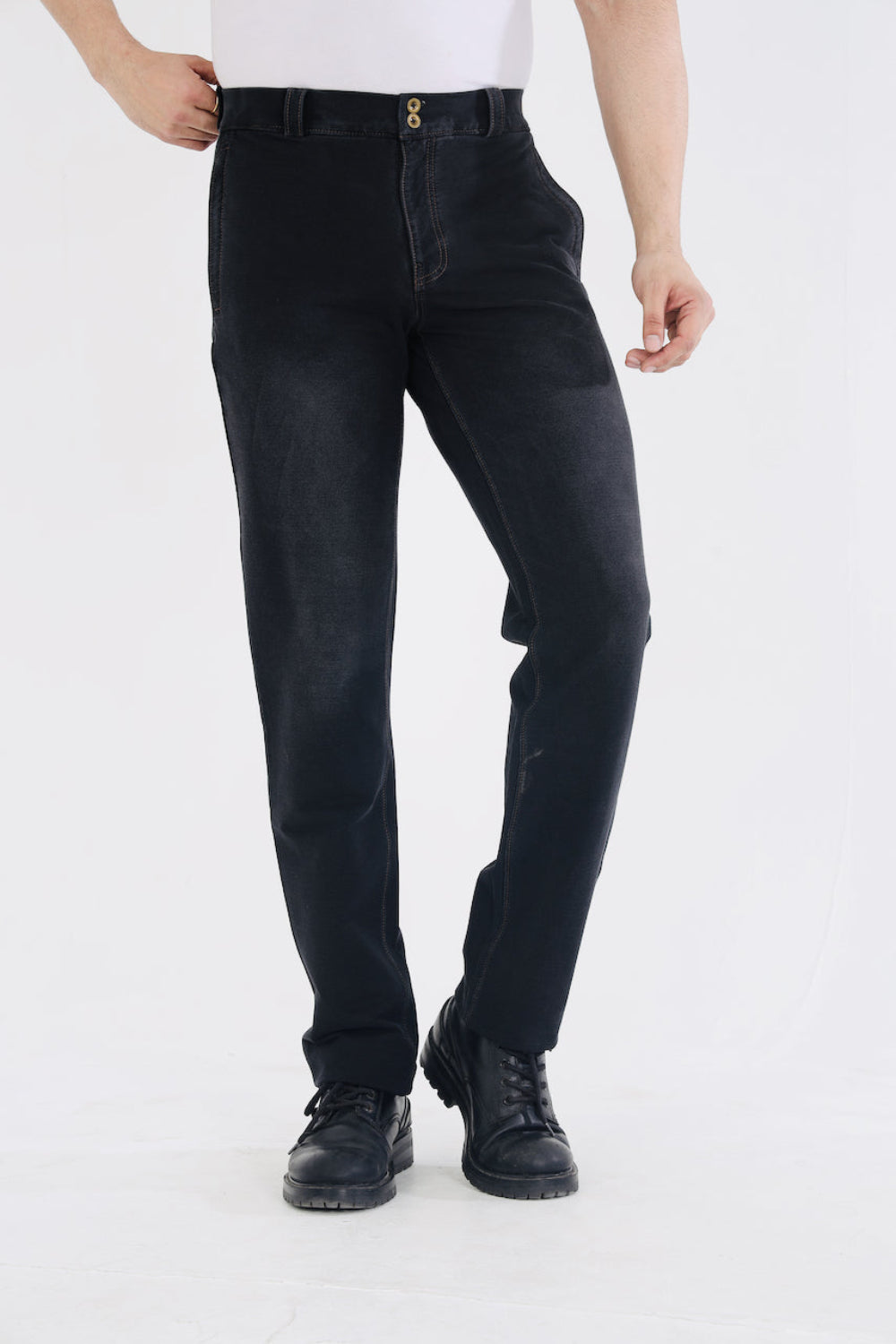 Men’s Charcoal Black Stretch Denim Jeans