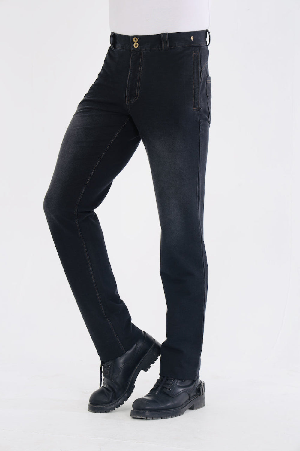 Men’s Charcoal Black Stretch Denim Jeans
