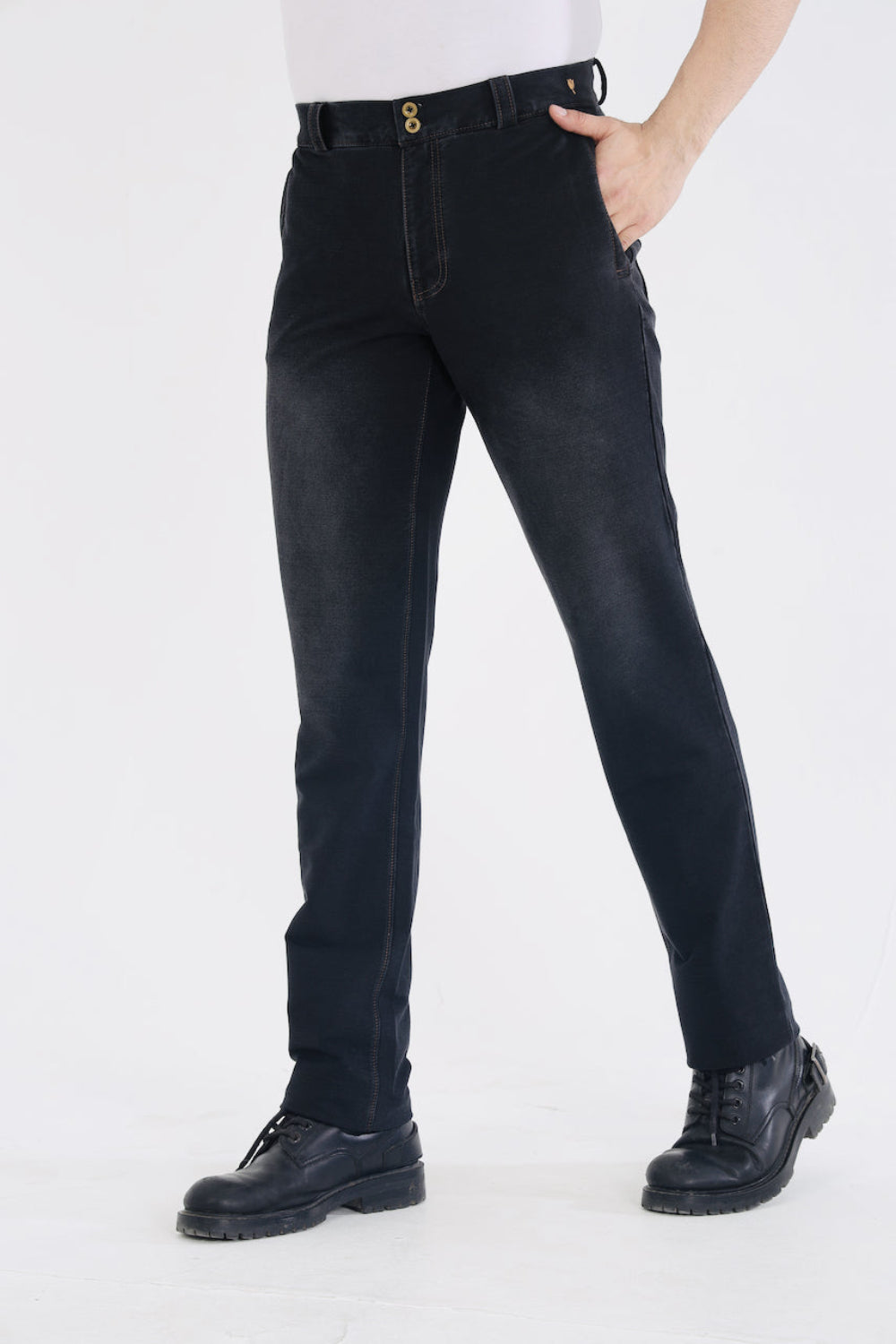 Men’s Charcoal Black Stretch Denim Jeans
