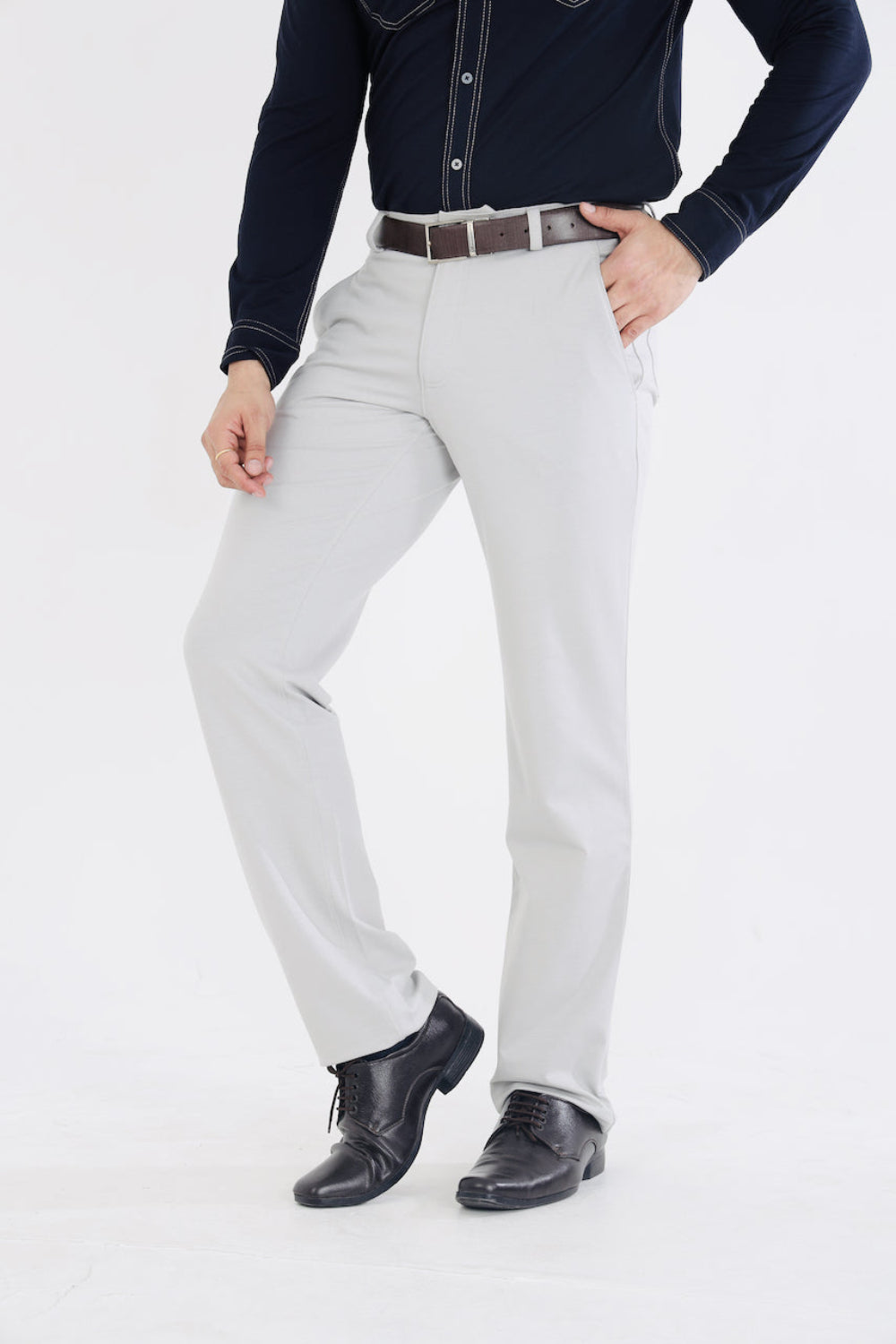 Men’s Silver Grey Stretch Golf Pants