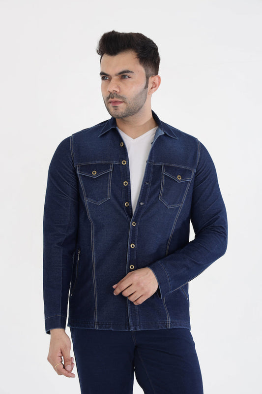 Men’s Classic Stretch Denim Indigo Jacket