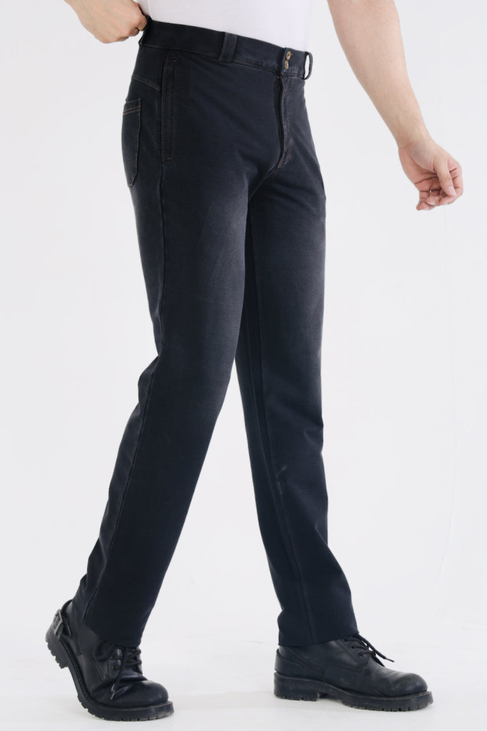 Men’s Charcoal Black Stretch Denim Jeans