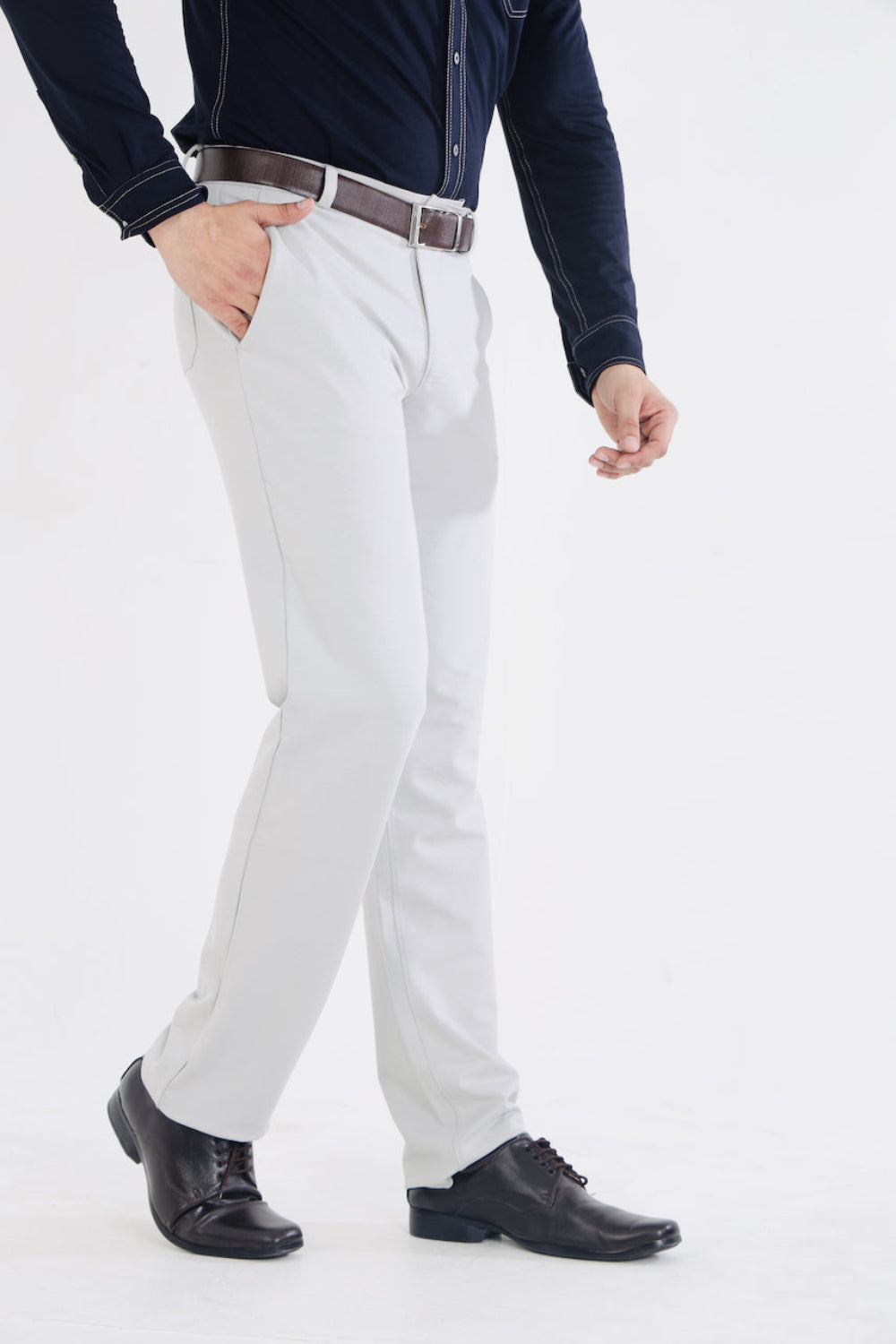 Men’s Silver Grey Stretch Golf Pants