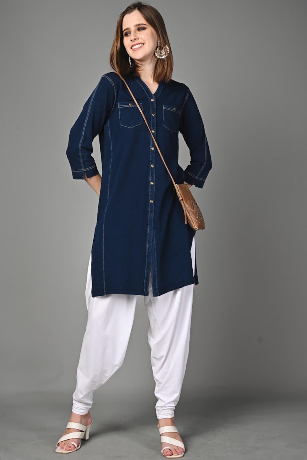 Denim Indigo Kurta Dress