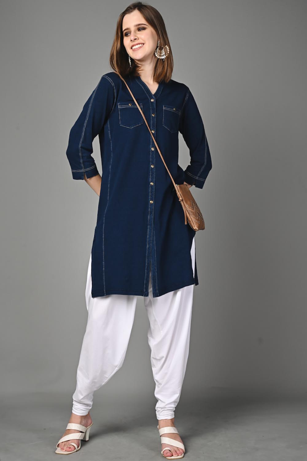 Indigo Stretch Denim Tunic