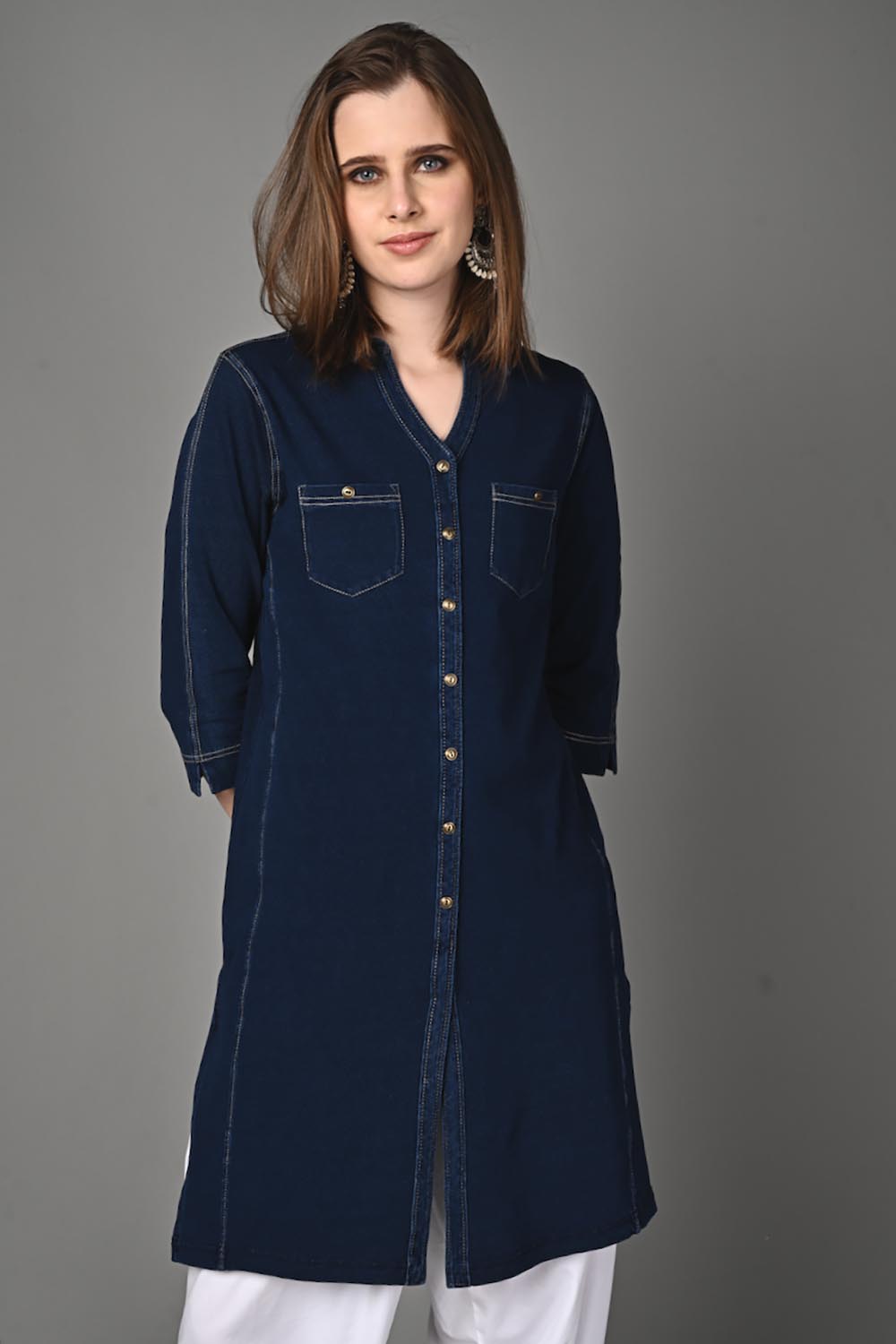 Indigo Stretch Denim Tunic