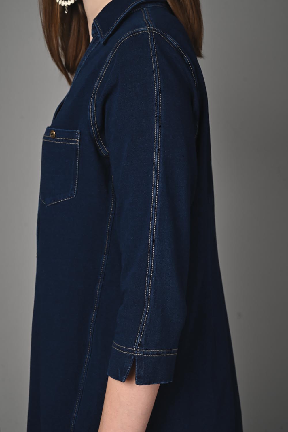Indigo Stretch Denim Tunic