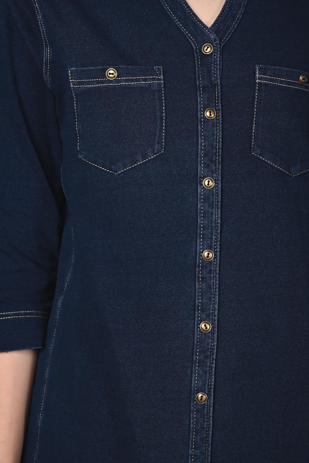 Indigo Stretch Denim Tunic