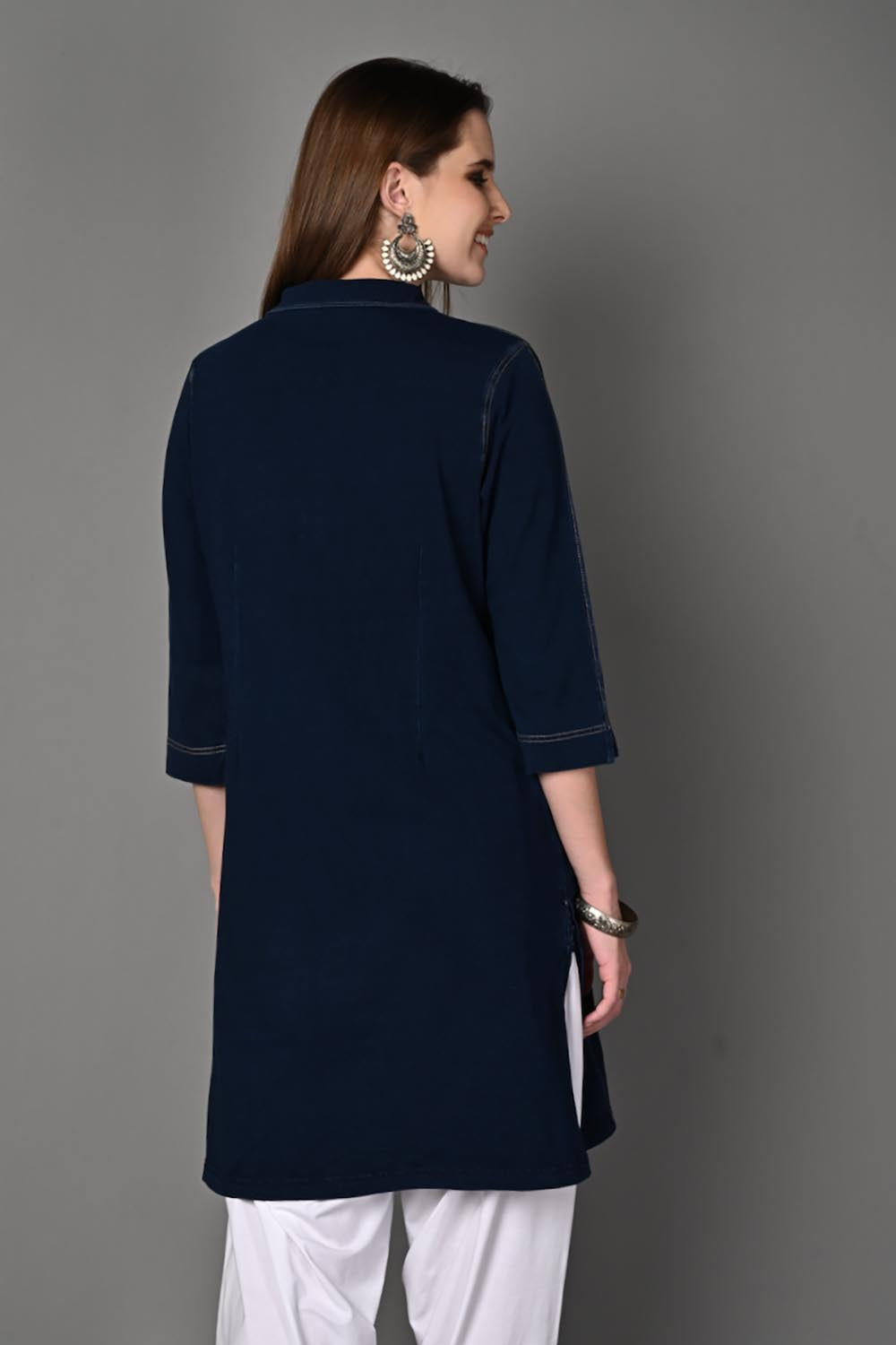 Indigo Stretch Denim Tunic