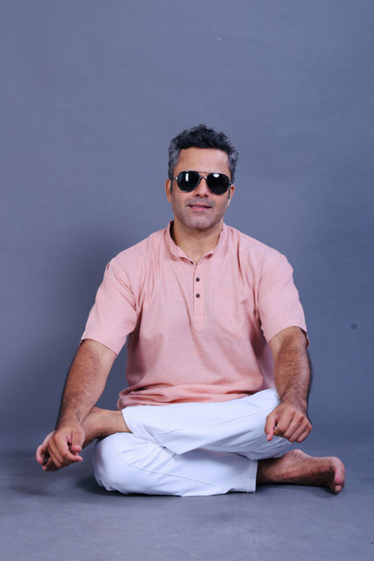 Men’s White Cotton Stretch Pajama Pants with Adjustable Waist