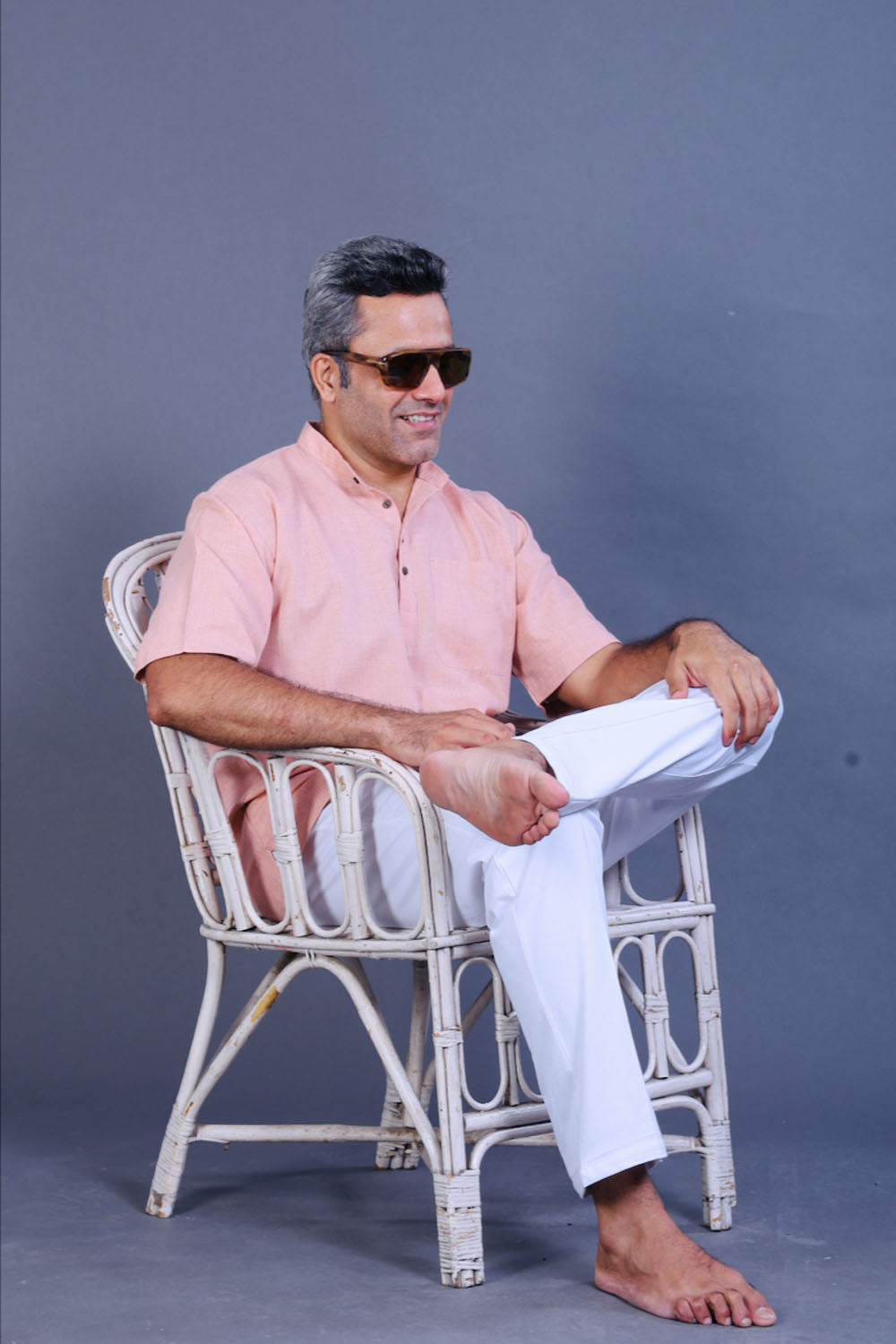Men’s White Cotton Stretch Pajama Pants with Adjustable Waist