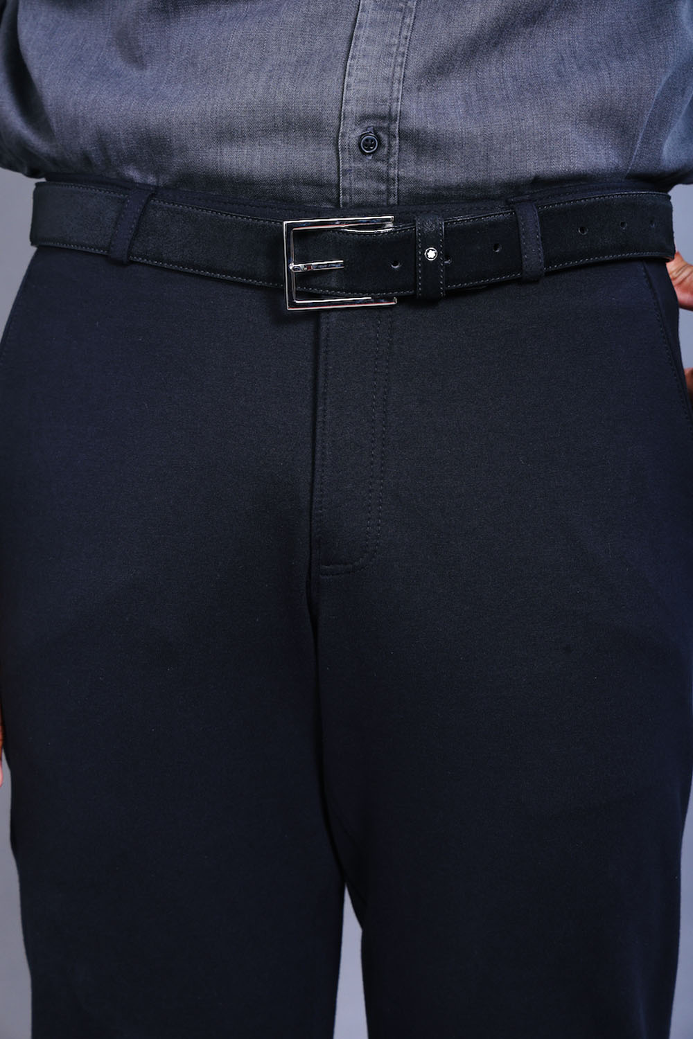 Men's Black Cotton Rich Stretch Formal Pants