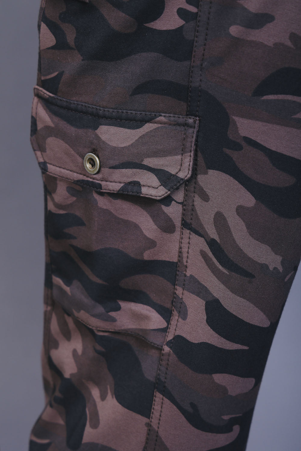 Men’s Grey Camouflage Stretch Cargo Pants