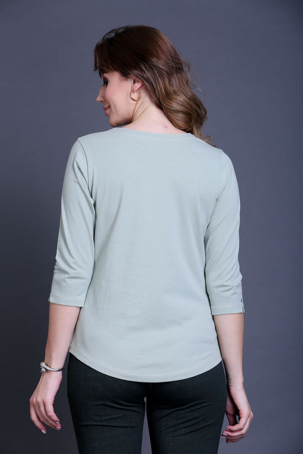 Mint Green Stretch Cotton Top