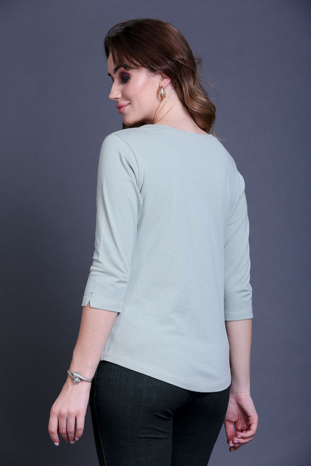 Mint Green Stretch Cotton Top