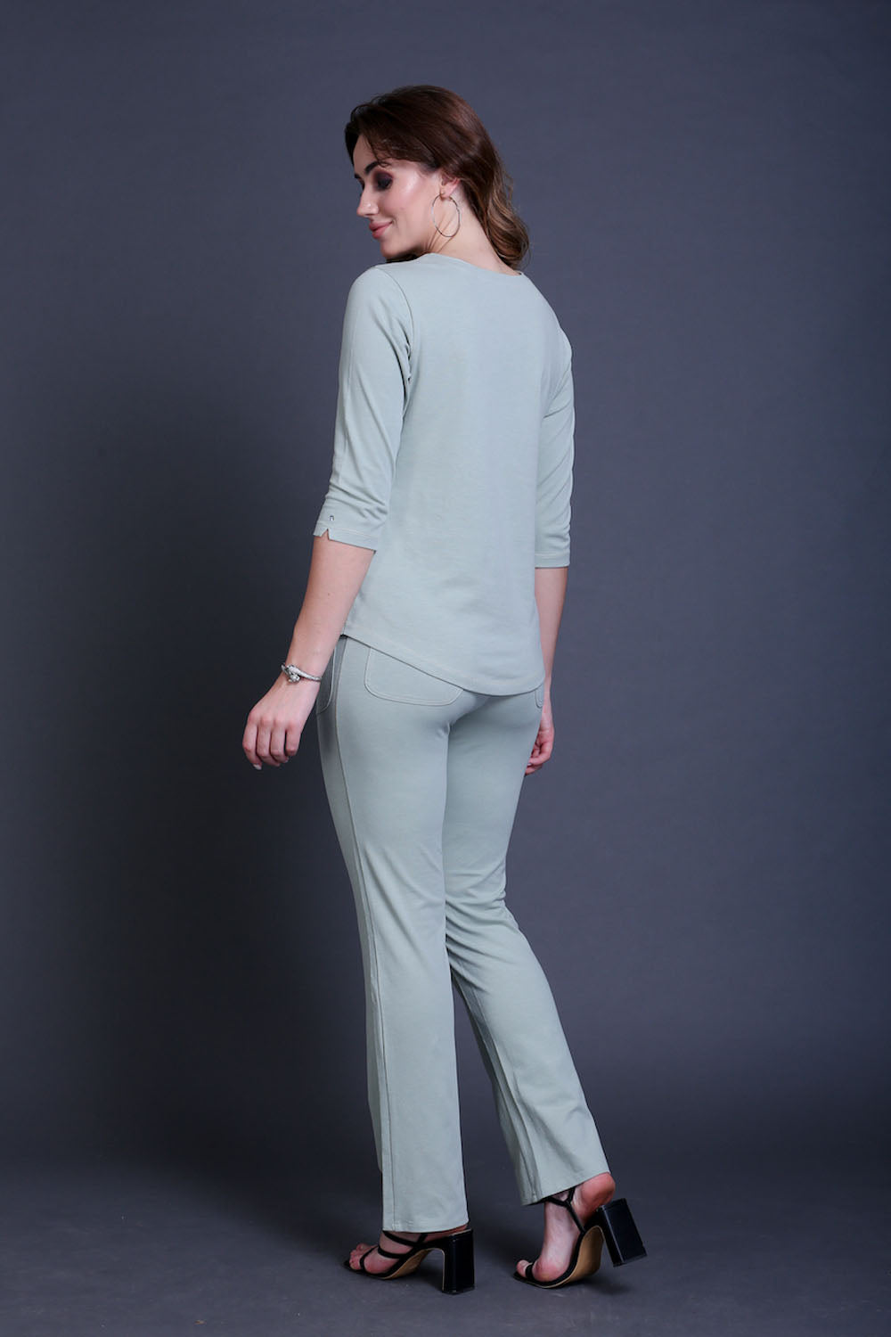 Mint Green Stretch Cotton Top
